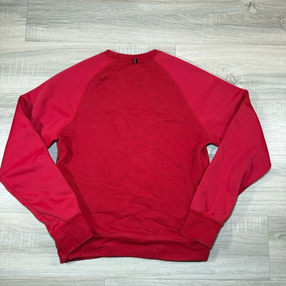 Nike Mens Lebron‎ James Size S Crew Sweatshirt Virescit Vulnere Zip Pocket Red - Picture 5 of 7